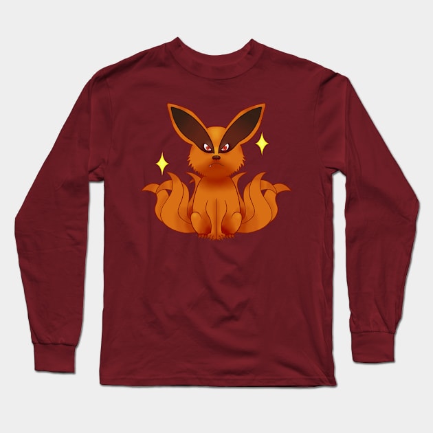 Nine tails fox Long Sleeve T-Shirt by LemonFur